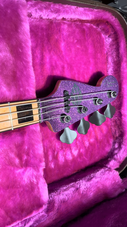 Baixo Jazz Precision Purple Sparkle 4 Cordas - Pinheiro Guitars