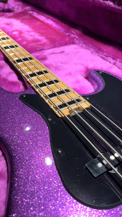 Baixo Jazz Precision Purple Sparkle 4 Cordas - Pinheiro Guitars