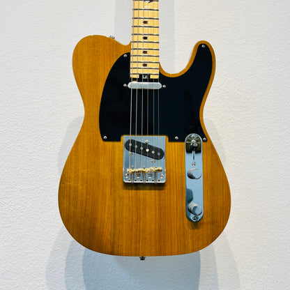 Guitarra Tele SS Nitro Translucent Butterscotch String Through Inox Pinheiro Guitars