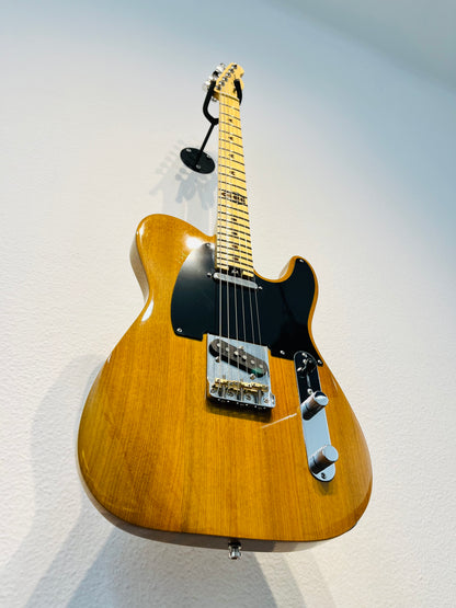 Guitarra Tele SS Nitro Translucent Butterscotch String Through Inox Pinheiro Guitars